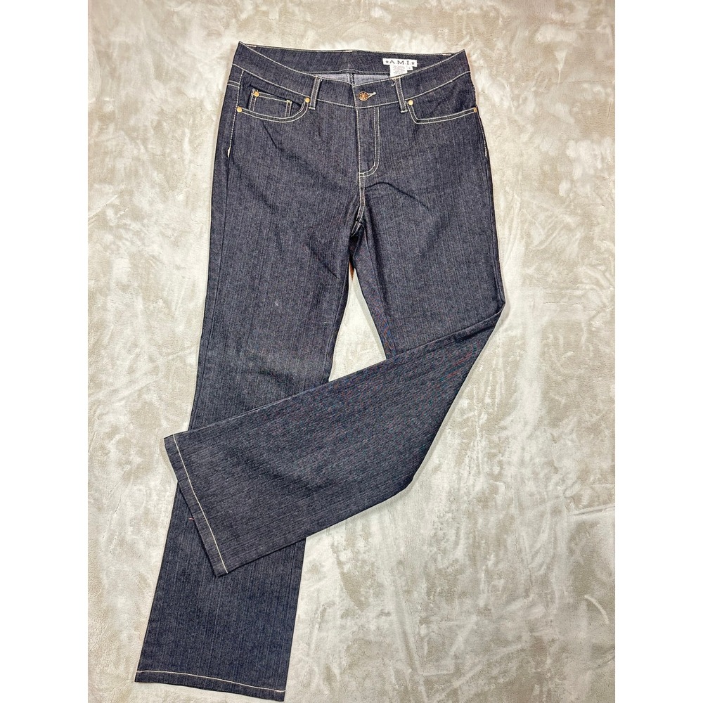 A.M.I. Women's Dark Wash Denim Jeans Classic Bootcut Stretch Sz 6